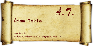 Ádám Tekla névjegykártya